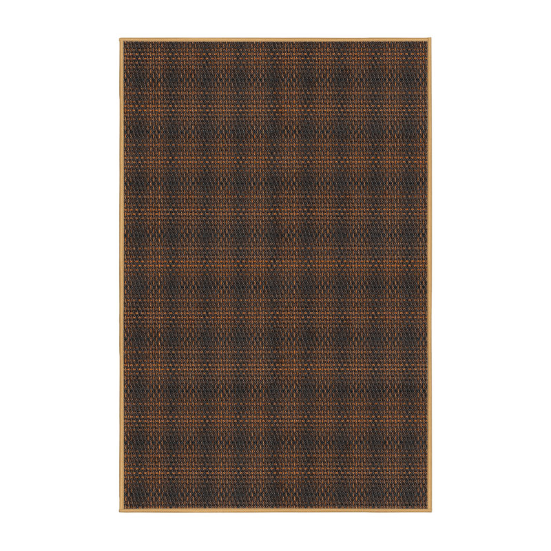 Tapis décoratif brun à carreaux dunnavant, Rectangle 5 pi x 7 pi