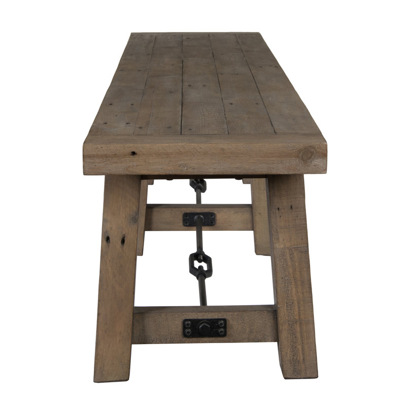 Tuscany 8 Piece Solid Wood Dining Set, Distressed Brown