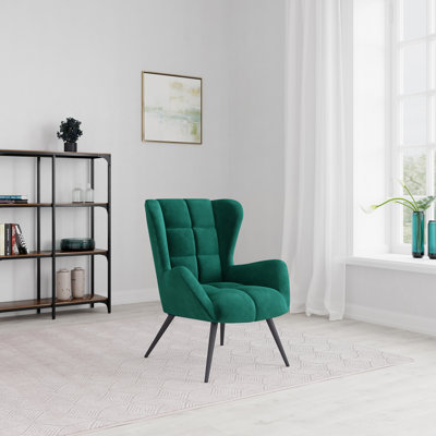 Espen Accent Chair Blue Velvet Lounge chair