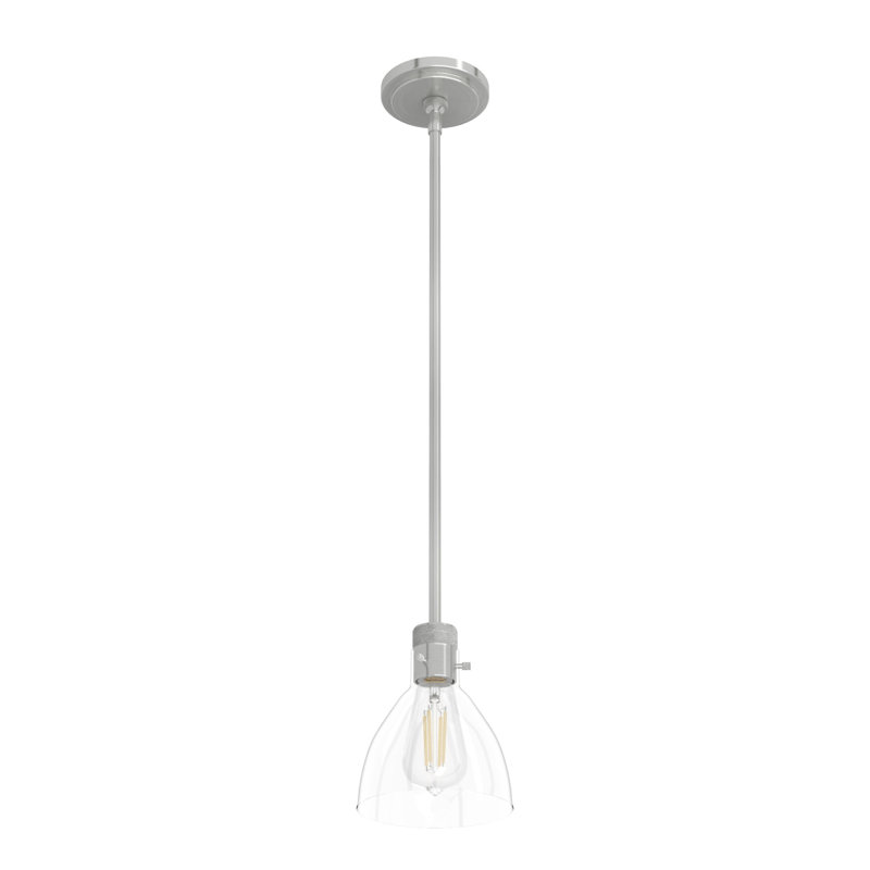 Van Nuys 1 Light Bell Mini Pendant, Brushed Nickel
