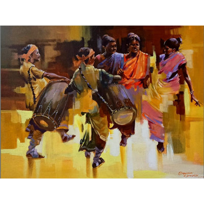 Cultural Dance Form Of Jharkhand | Acrylic On Canvas | By Praween Karmakar