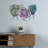 Decorative Metal Wall Accessory (2 Pieces), Hand-Painted Design, 12.6 x 36.2 x 1.6 inches | 100% Metal Construction, Lightweight at 7.5 lbs | Unique Home Decor, Adds Character to Any Room