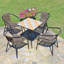 Amoriana 4 - Person Premium All-Weather Wicker Patio Dining Set with Square Table