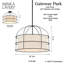 Luminaire suspendu Latitude Run Gateway avec lin avoine-1297375581