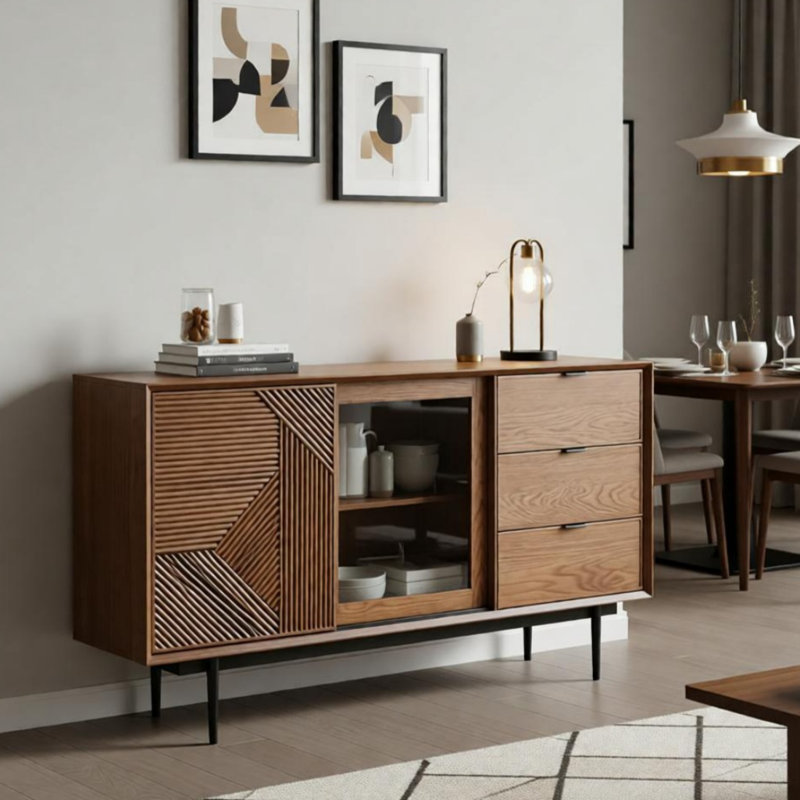 Un buffet mural pour petit appartement, Brun
