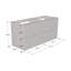 Ensemble de meuble-lavabo double 47,4 po avec plateau Lissia-1056997621