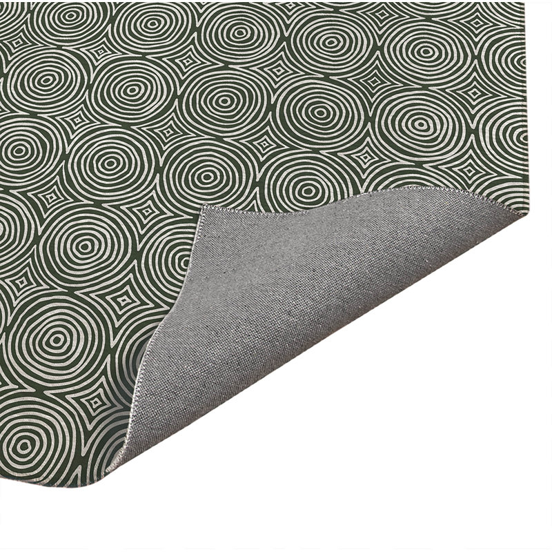 Tapis de cuisine anti-dérapant Rolling Circles, Chimichurri, Rectangulaire 3 pi x 5 pi