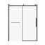 Porte de douche coulissante en verre de 56 à 60 po x H 76 po avec verre trempé transparent 5/16 po, quincaillerie noir mat-103352380