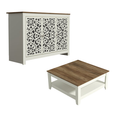 Weddel Basilico 2 Piece Modern Coordinated Living Room Set