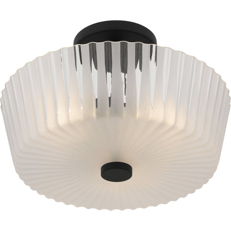 Alkis 3-Light Matte Black Semi-Flush Mount