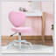 Chaise de bureau en forme de cœur Heart Love avec dossier réglable avec hauteur réglable et roulettes pivotantes à 360 °, rose