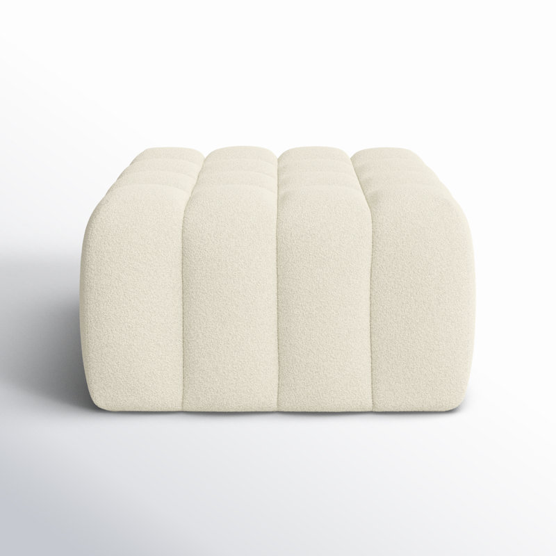 Upholstered Ottoman, Cream