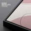 «Swirling Pink Shape With Line - Floater Frame», impression sur toile-63354146-63354149