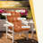 2 Piece 4" Thick High Back Chair Cushion Indoor and Outdoor Seat / Back Cushions with Straps-1302235198