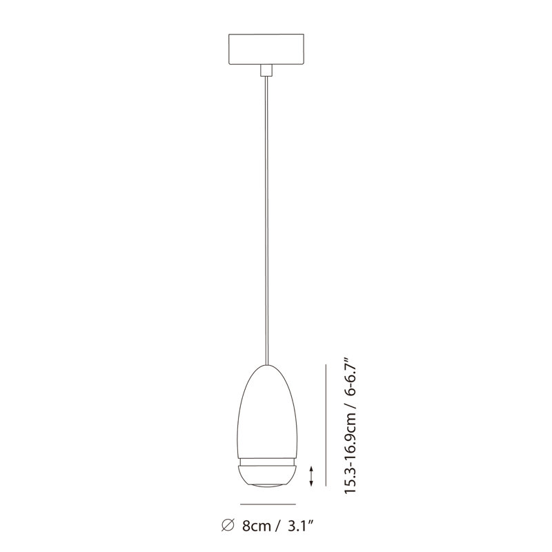 Dawn 1 - Light LED Pendant, Champagne Gold