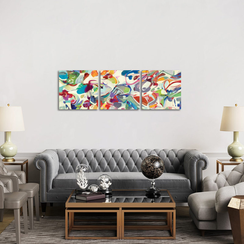 «Boldly On», ensemble d'art mural sur toile tendue (ensemble de 3)
