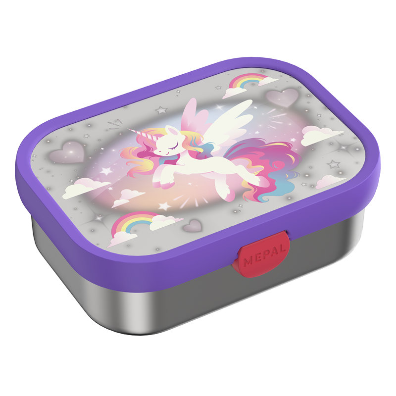 Campus Stainless Steel Bento Lunch Box 750ml - Unicorn Glow