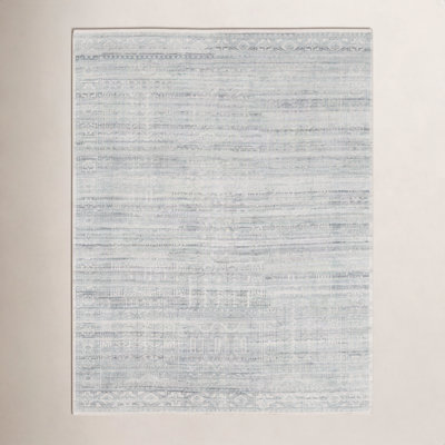 Indrakumar Teal Gray Hand-Knotted Rug