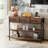 3-Tier Console Table With Charging Station & 3 Fabric Drawers,43.3'' Entryway Table With Storage Drawers And Open Shelves, Narrow Sofa Table With USB Ports And Outlets, Adjustable Feet, And Modern Design For Hallways, Living Rooms, And Small Spaces-1022265191