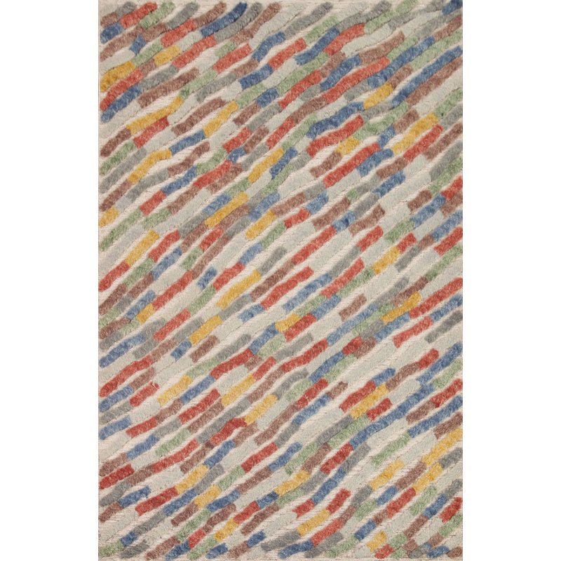 Tapis rayé abstrait moderne