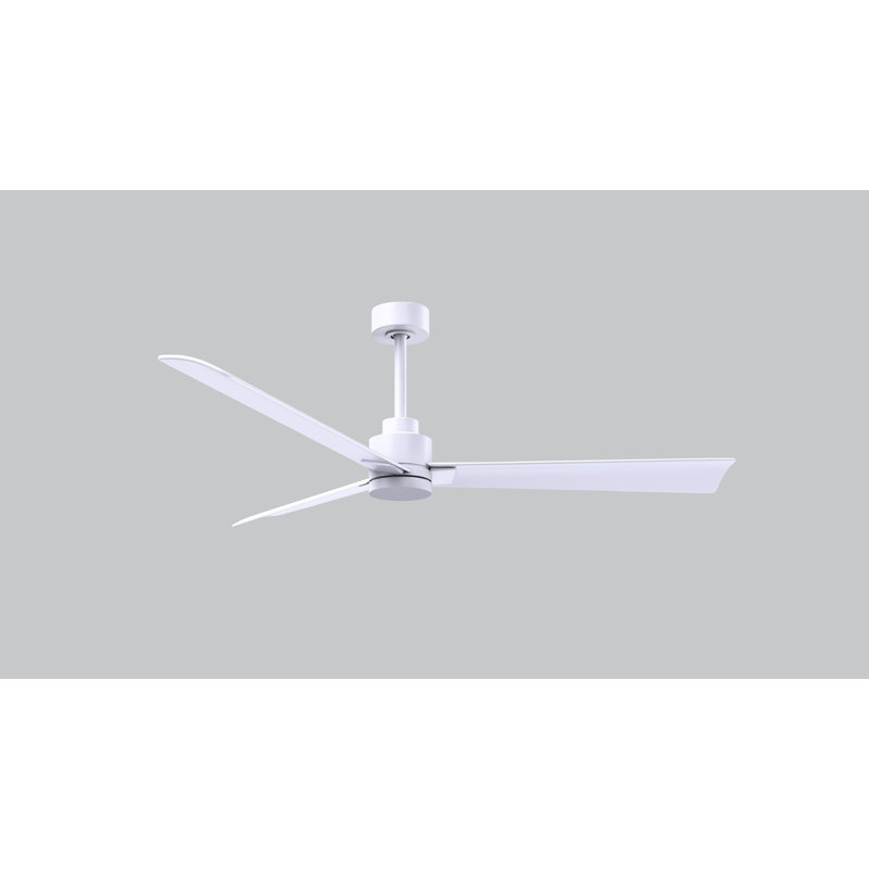 Ventilateur de plafond Alessandra, Blanc mat, Blanc mat