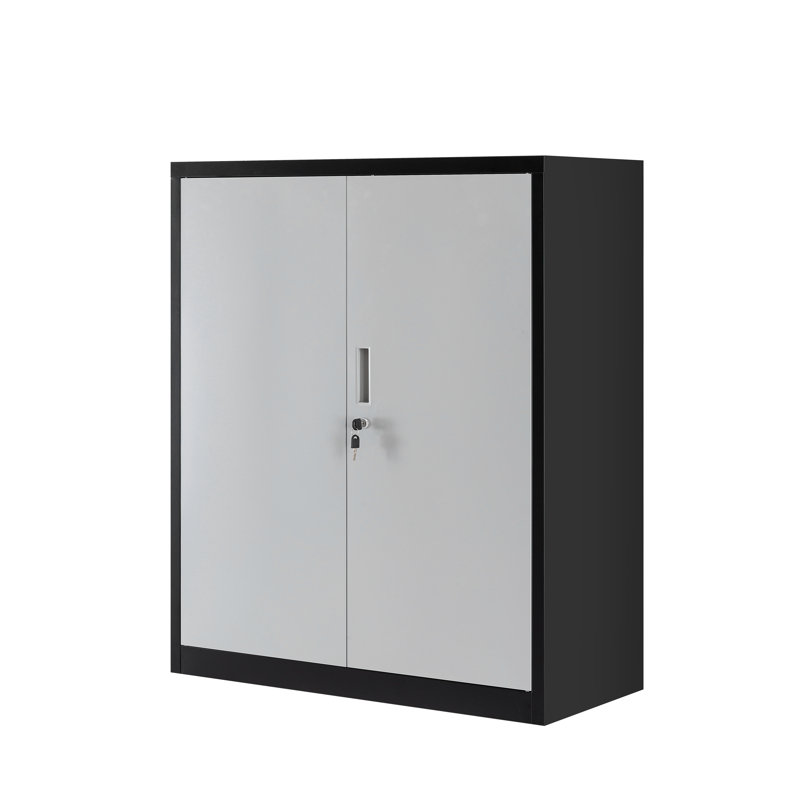 Armoire de rangement Keeona, Noir / argent