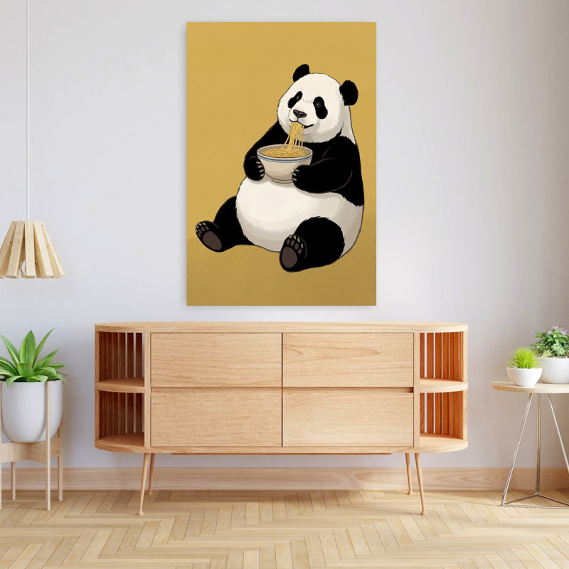 Art mural forêt de panda, H 48 po x l 32 po
