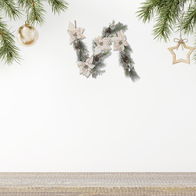 Guirlande Poinsettia And Pinecone