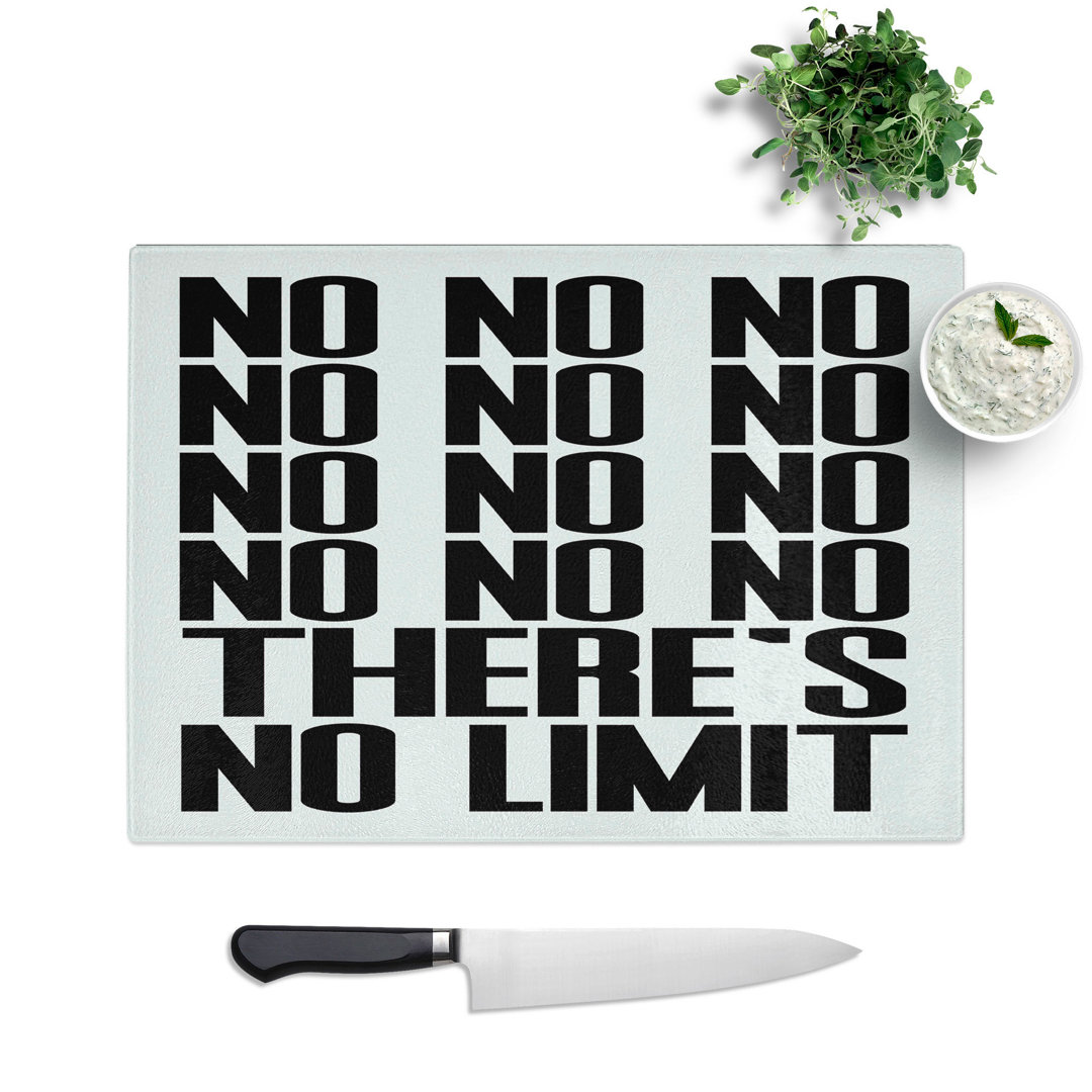 No Limit Typography Chopping Board
