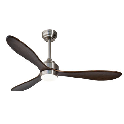 Ceiling Fan With Lights ,Remote Control, 3 PCS Solid Wood Quiet DC Motor  Ceiling Fans 6 Speed Levels,Reversible Ceiling Fan