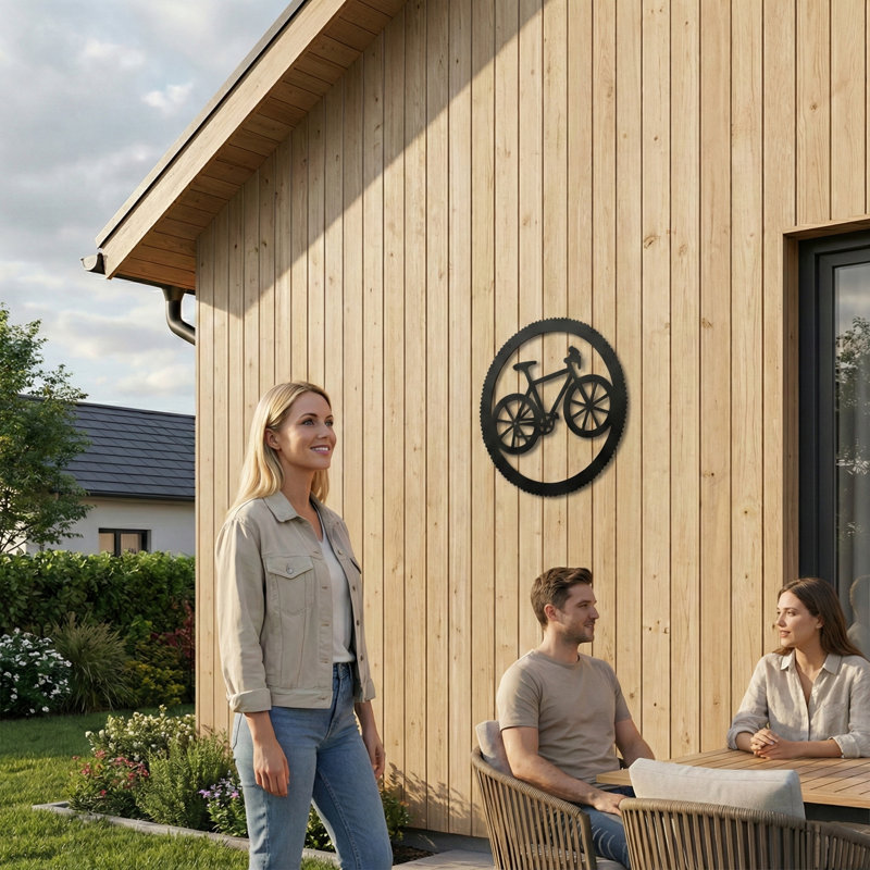 Décoration murale vélo, H 18 po x l 18 po x P 0,6 po