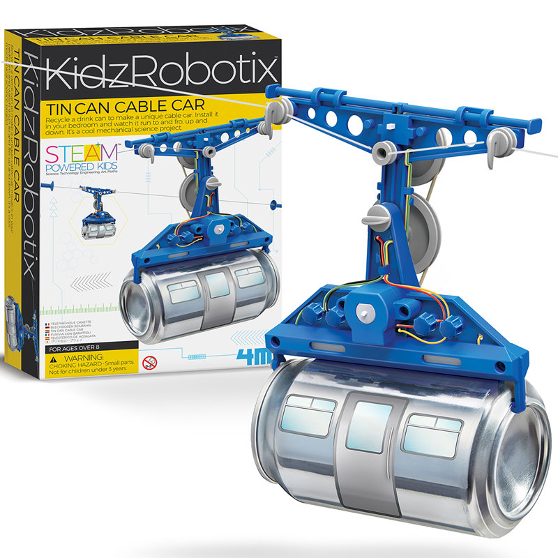 KidzRobotix: télécabine en fer-blanc