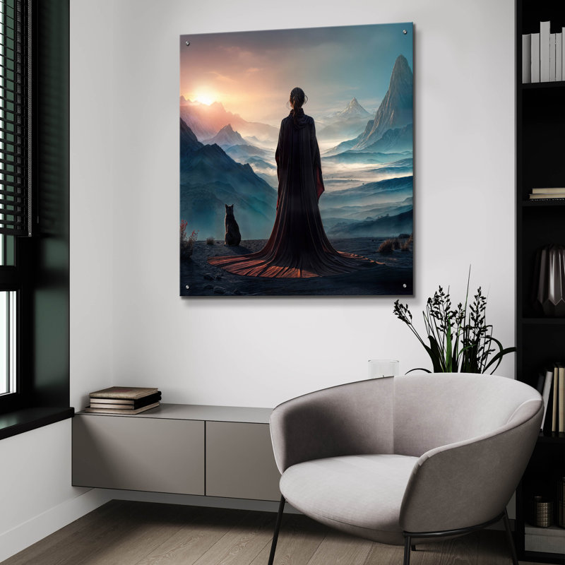 «Whispers Of Sunrise» par Rey Klimt, art mural en verre acrylique, H 36 po x l 36 po