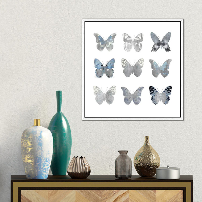 Butterfly Study II by Julia Bosco - Gallery-Wrapped Canvas Giclée on Canvas, 45.72cm H x 45.72cm W, White Framed