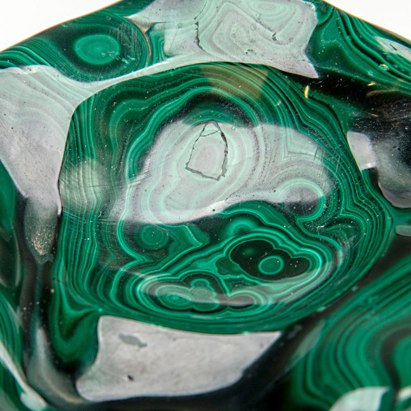 Genuine Polished Malachite Bowl (1.4 Lbs)