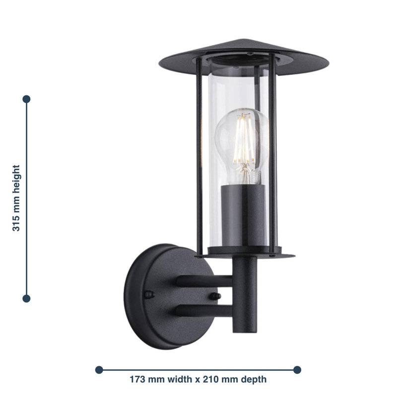 Needham 31.5cm H Outdoor Armed Sconce