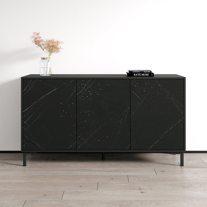 Bradwell 59.1" Sideboard with Matte Finish, Black