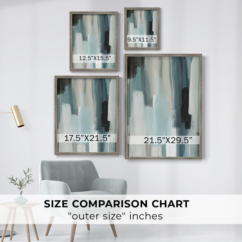 Scribe Shore II Framed Print - Solid Wood, 11" H x 9" W