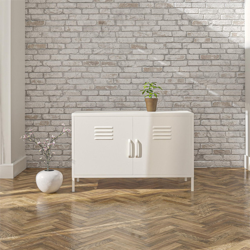Gioia Steel 2 - Door Accent Cabinet, Pink