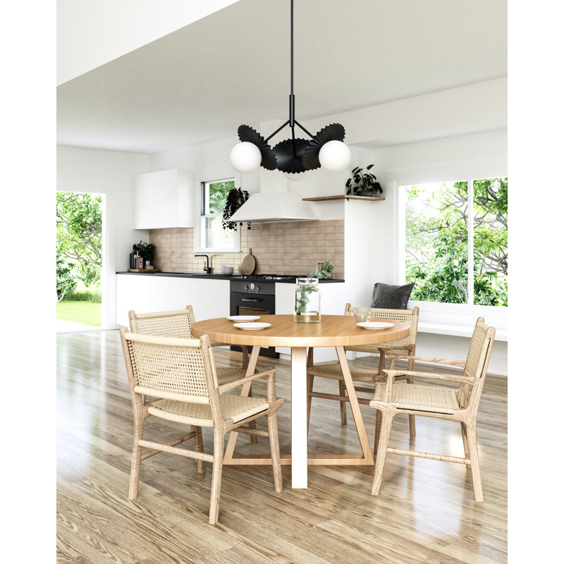 Lustre à 3 lumières Laki, Noir mat, H 20,88 po x l 33,63 po x P 33,63 po