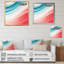 «Bold Graphic Sunset in Teal and Pink», reproduction sur toile géométrique moderne-169969281-169969280