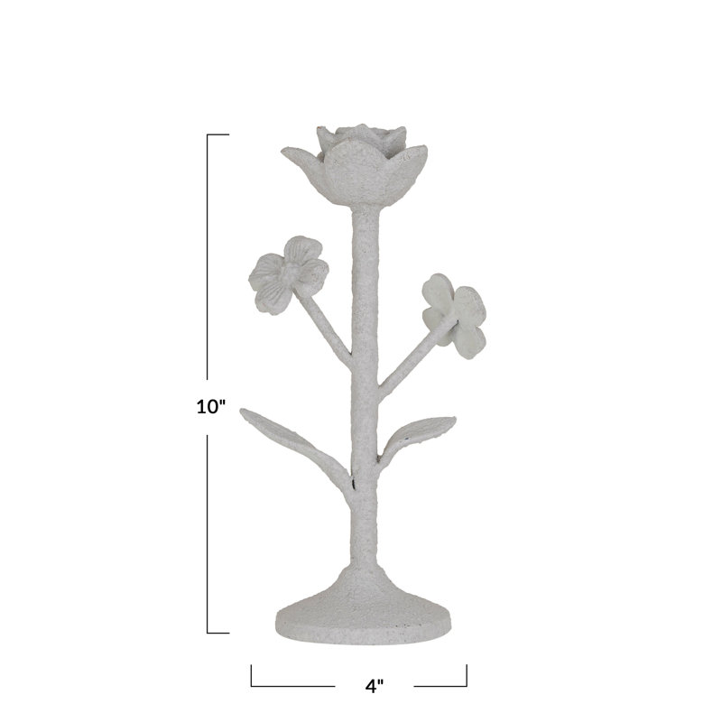 10.125'' H Iron Tabletop Candlestick