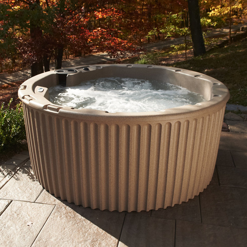 Outback® 6-Person 20-Jet Plug and Play Hot Tub Spa with Digital Control and LED Lighting, 20, Cobblestone