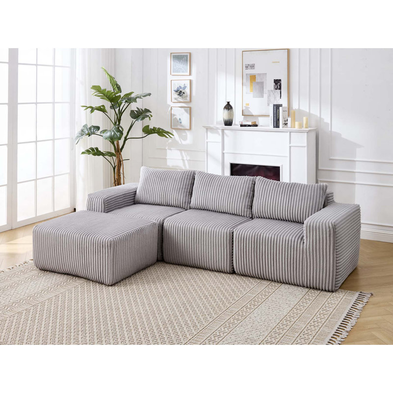 Canapé modulaire Modern Minimalist, Gris clair