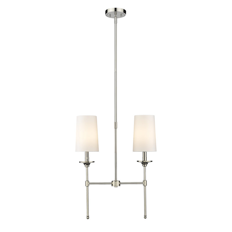 Kinley 2 - Light Dimmable Cylinder Chandelier, Polished Nickel