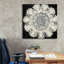 «Epic Graffiti», "Mini Abstract Rosette 4" par Chariklia Zarris, art mural sur toile, 37 po x 37 po