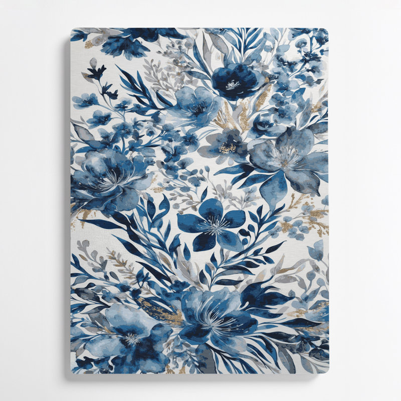 Aquarelle florale, art mural gris en métal 71, H 14 po x l 11 po