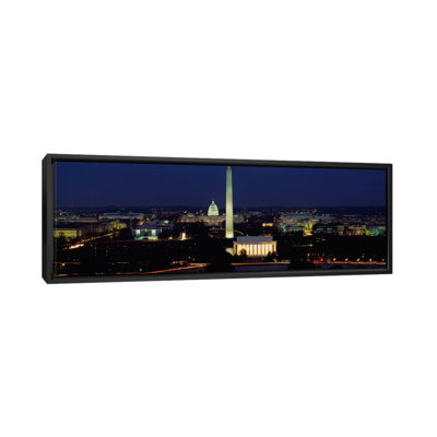 " Buildings Lit Up At Night Washington Monument, Washington DC, District Of Columbia, USA " by Panoramic Images