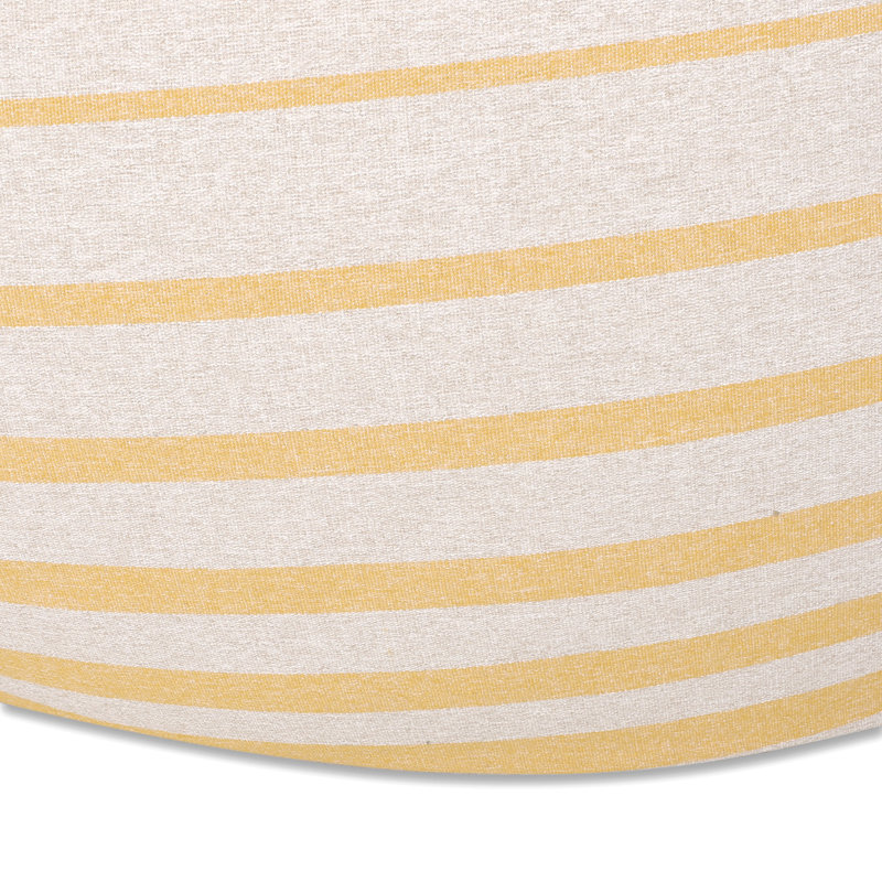 Bohemio 5 Foot Rounded Bean Bag,  Natural Colour / Striped Yellow