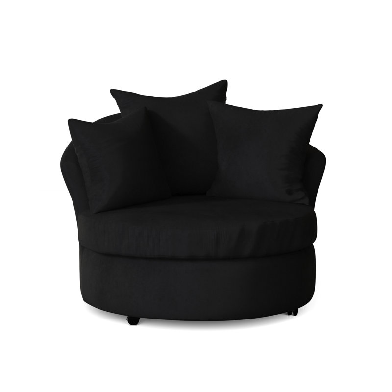 Fauteuil demi-tonneau Alsup, Noir Oakley